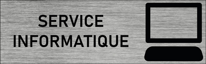 Plaque de porte Service informatique