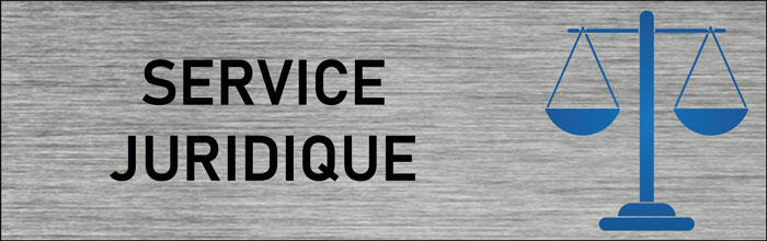 Plaque de porte Service juridique