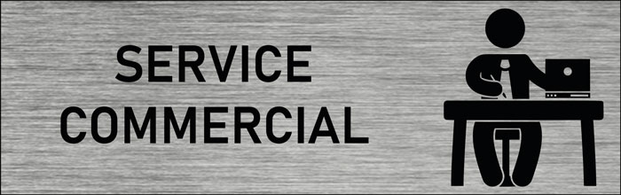 Plaque de porte Service commercial