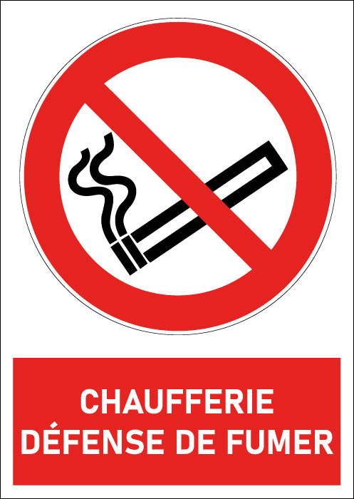 Pictogramme Chaufferie défense de fumer