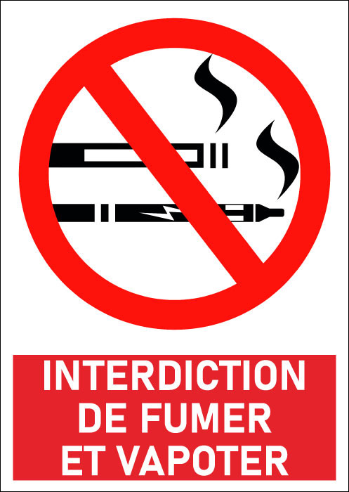 Pictogramme Interdiction de fumer et vapoter