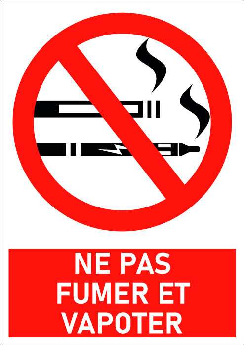 Pictogramme Ne pas fumer et vapoter