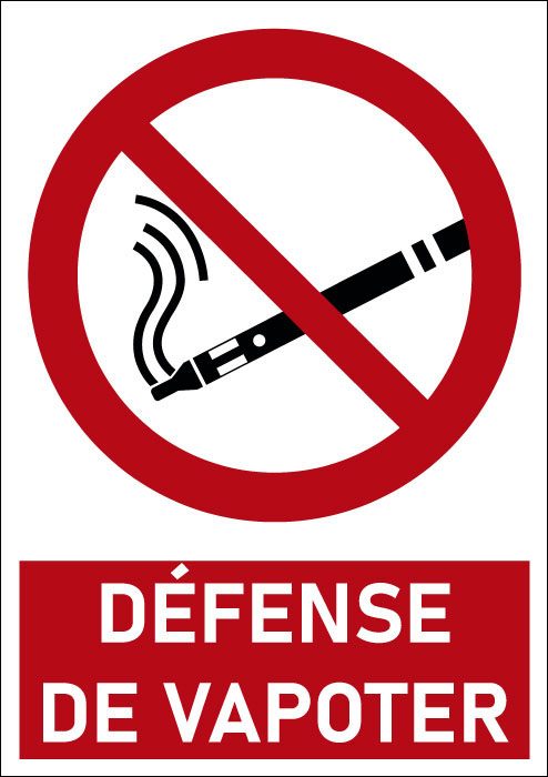 Pictogramme Défense de vapoter
