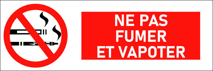 Pictogramme Ne pas fumer et vapoter
