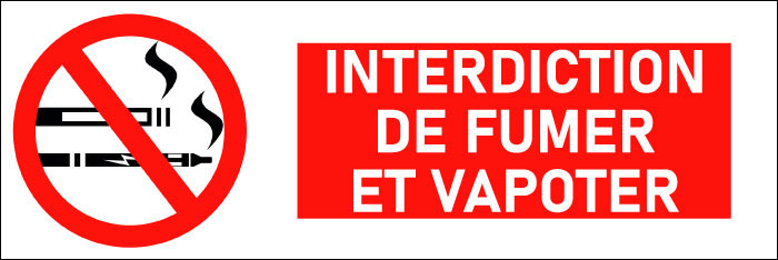Pictogramme Interdiction de fumer et vapoter