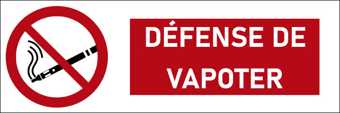 Pictogramme Défense de vapoter
