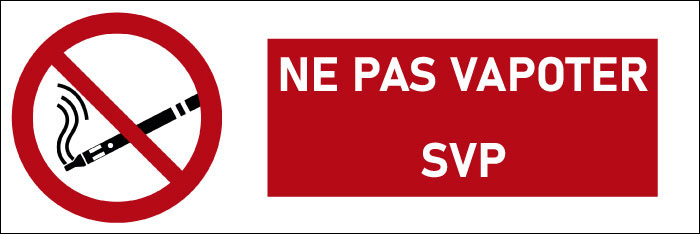 Pictogramme Ne pas vapoter SVP