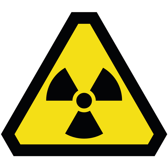 Danger matières radioactives ou radiations ionisantes