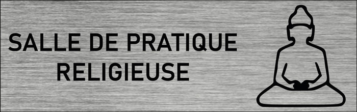 Plaque de porte Salle de pratique religieuse