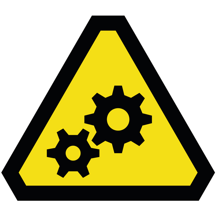 Danger machine en mouvement