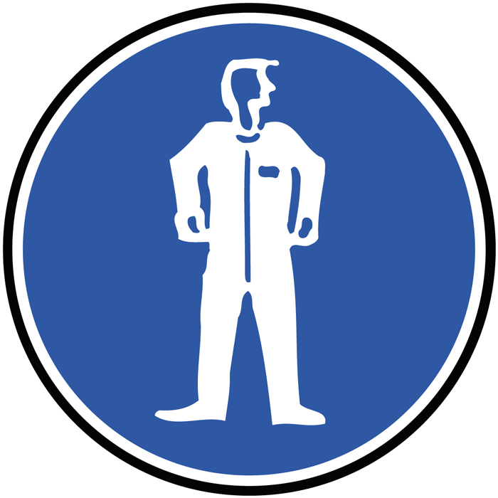 Protection obligatoire du corps (vêtement de protection) 