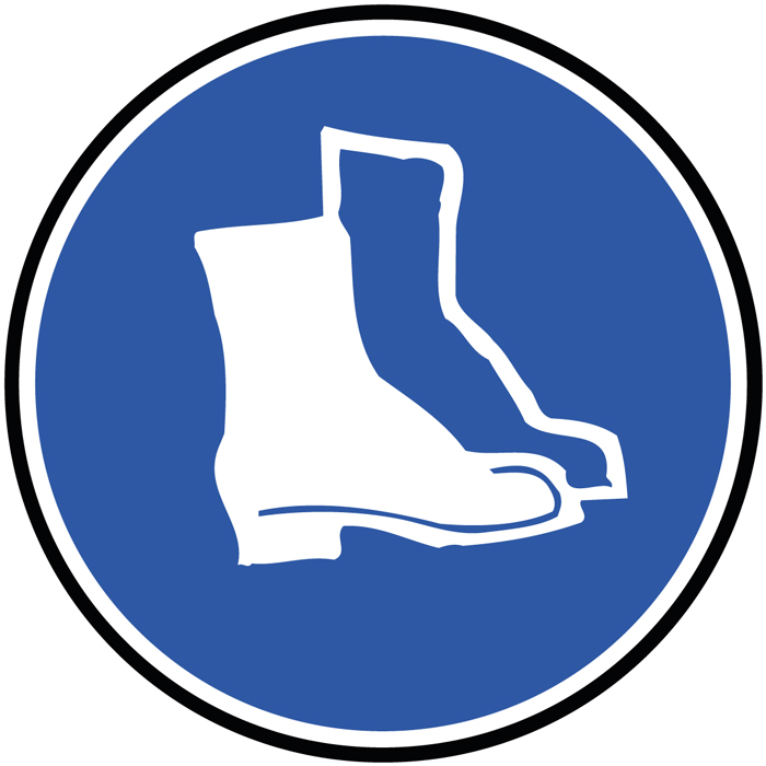 Protection obligatoire des pieds (chaussures de sécurité) photoluminescent