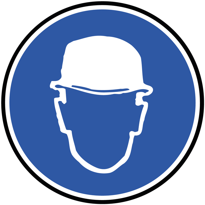 Pictogramme Casque de protection obligatoire photoluminescente