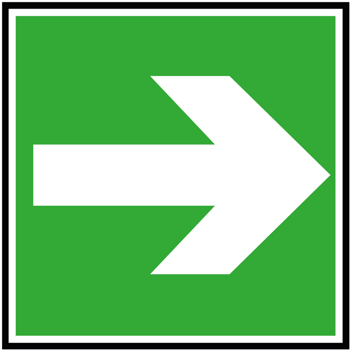 Pictogramme Sortie de secours vers la droite