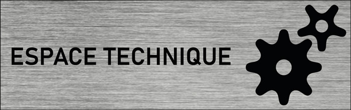 Plaque de porte Espace technique