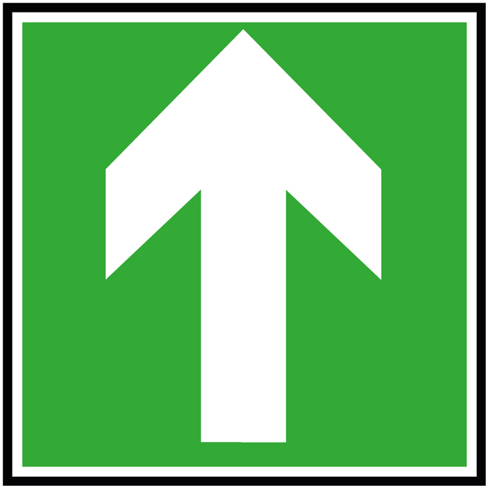 Pictogramme Sortie de secours vers le haut