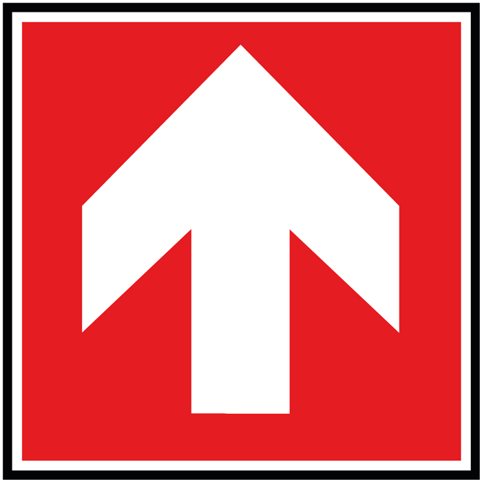 Pictogramme Sortie de sécurité vers le haut