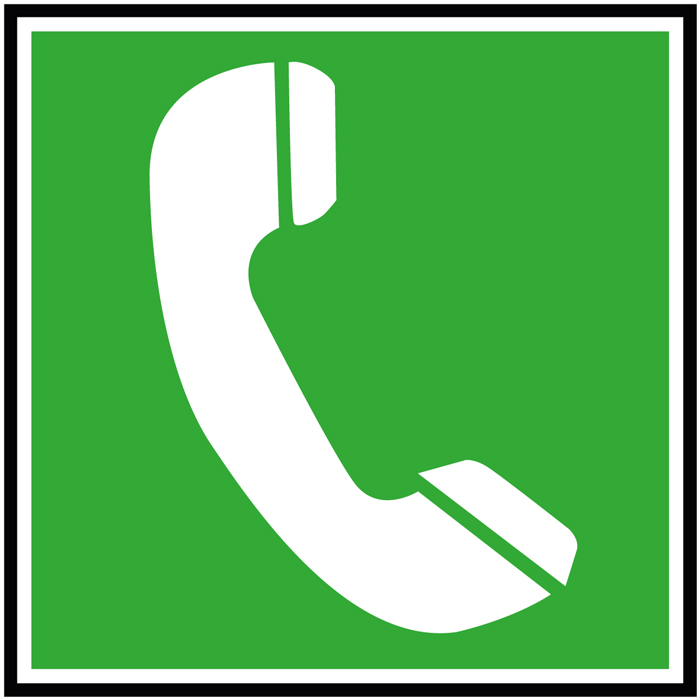 Pictogramme Panneau point téléphone