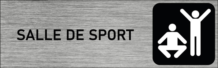 Plaque de porte Salle de sport