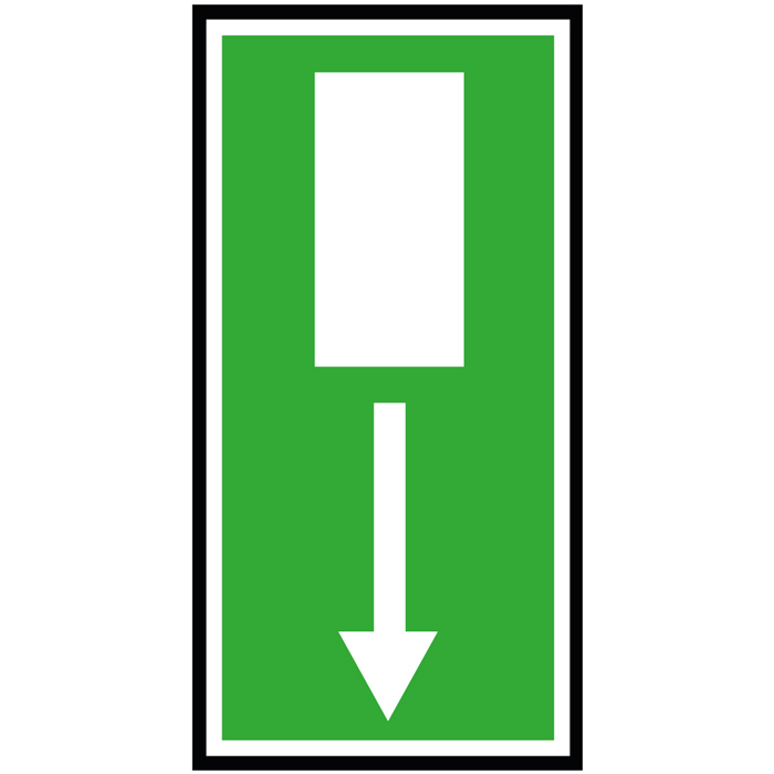 Pictogramme Sortie de secours vers le bas