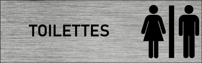 Plaque de porte toilettes