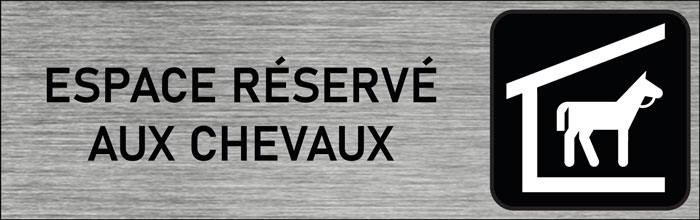 Plaque de porte Espace réservé aux chevaux