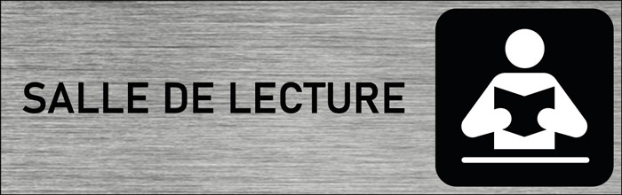 Plaque de porte Salle de lecture