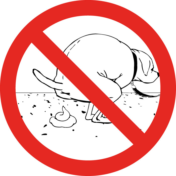 Pictogramme Déjections canines interdites