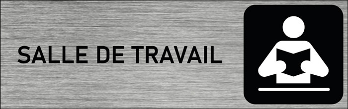 Plaque de porte Salle de travail