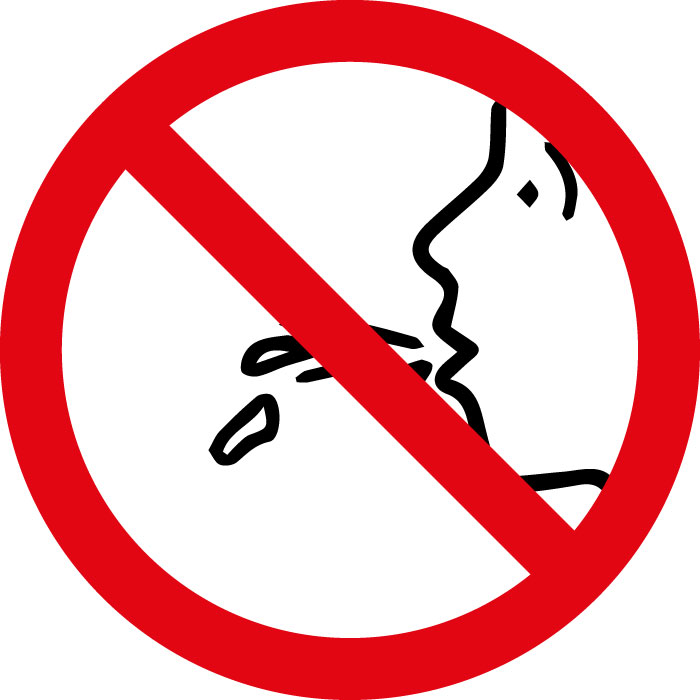 Pictogramme interdit de cracher