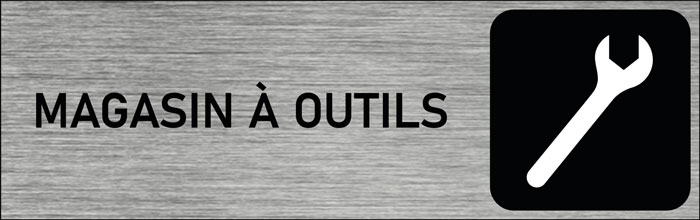 Plaque de porte Magasin à outils