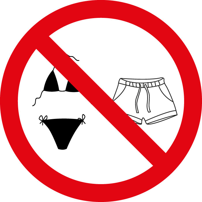 Pictogramme Maillot de bain interdit