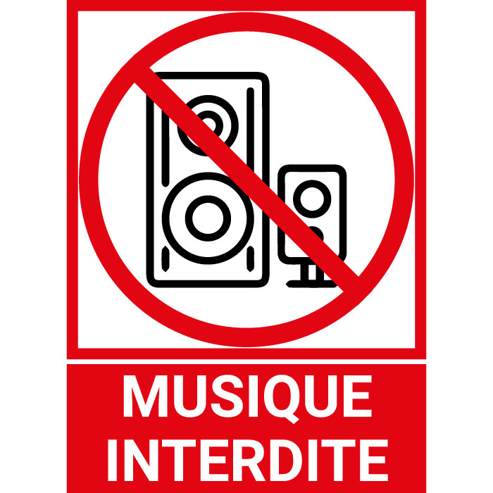 Pictogramme Musique interdite