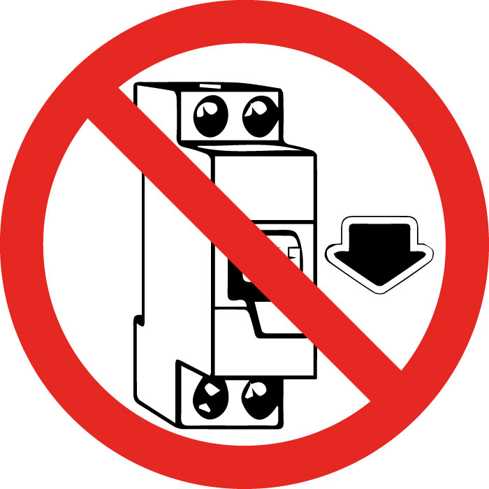 Pictogramme Ne pas couper l'alimentation