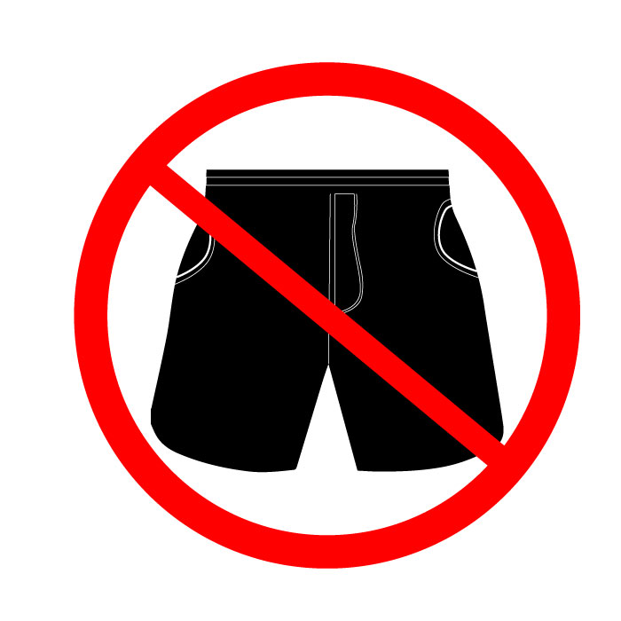Pictogramme Short Interdit
