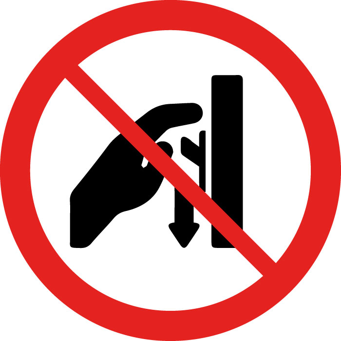 Pictogramme Défense de modifier la position de l'interrupteur ISO 7010 - P031