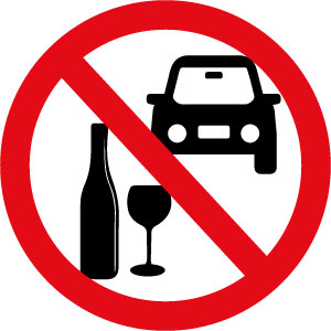 Pictogramme Défense de boire au volant