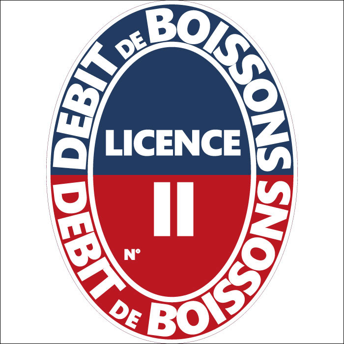 Panneau Débit boissons licence II