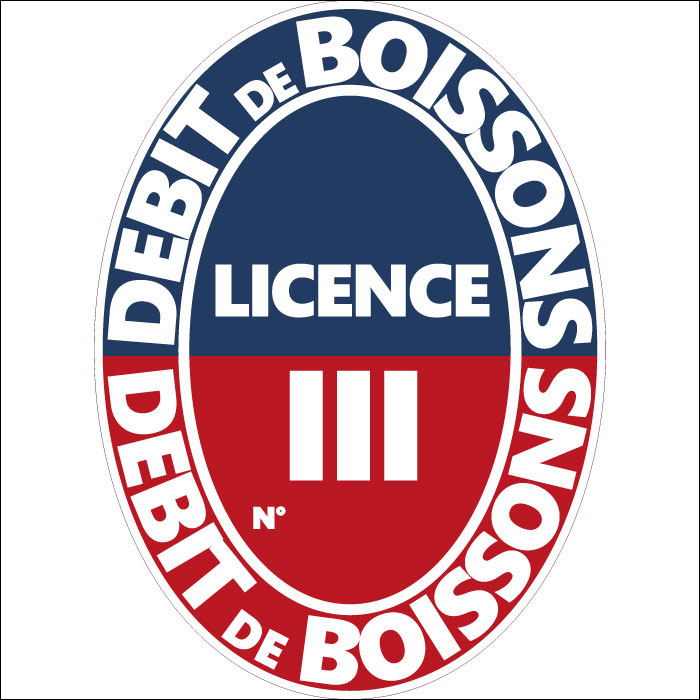 Panneau Débit boissons licence III