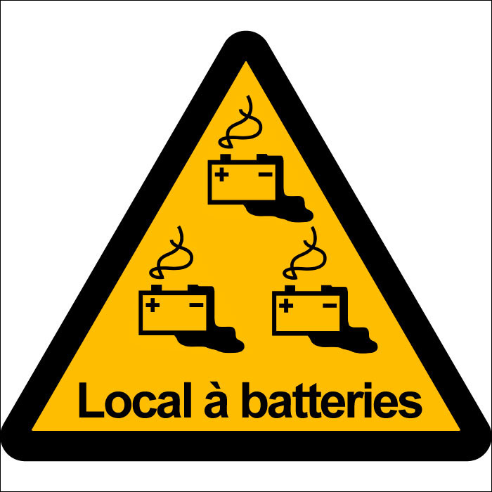Pictogramme danger local à batteries