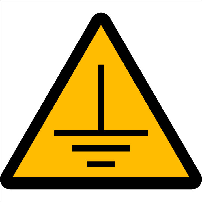 Pictogramme danger mis à la terre