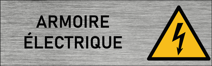 Plaque de porte armoire électrique