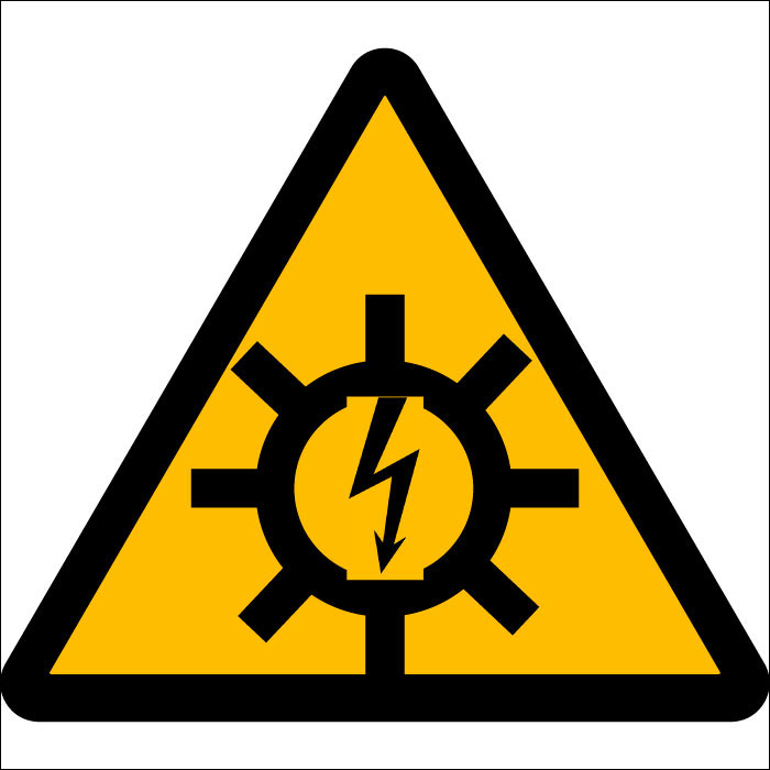 Pictogramme danger photovoltaic