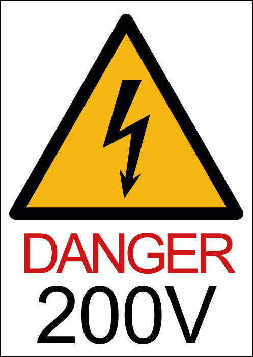 Pictogramme danger électrique-200v
