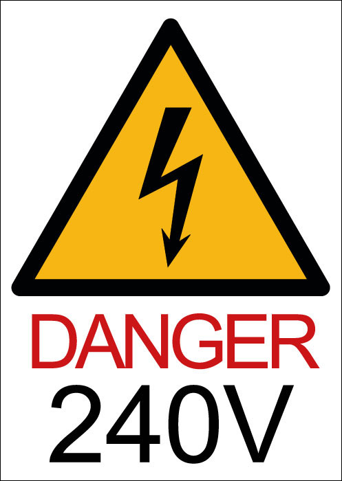 Pictogramme danger électrique-240v