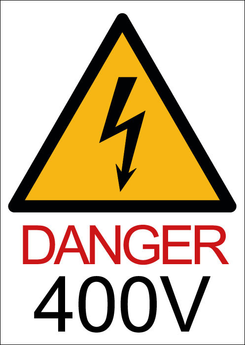 Pictogramme danger électrique-400v