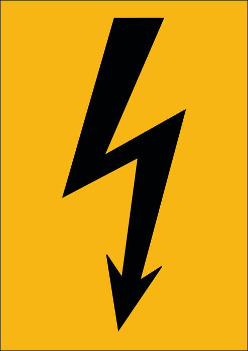  Pictogramme flèche danger électrique