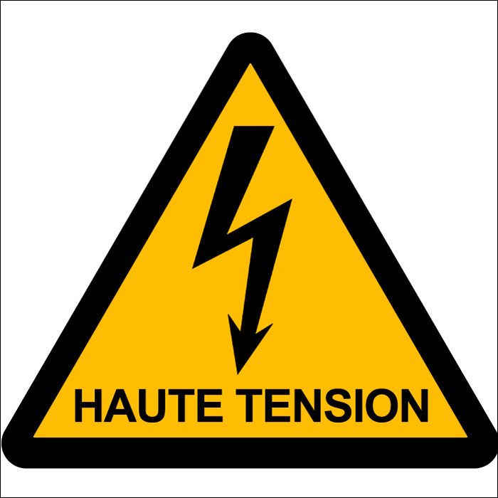 Pictogramme danger de mort haute tension 2
