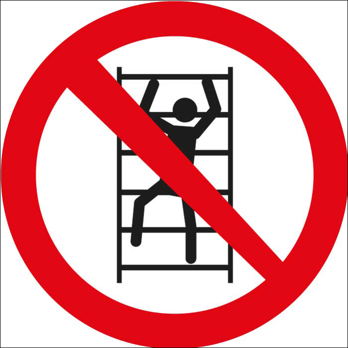Pictogramme Escalade interdite