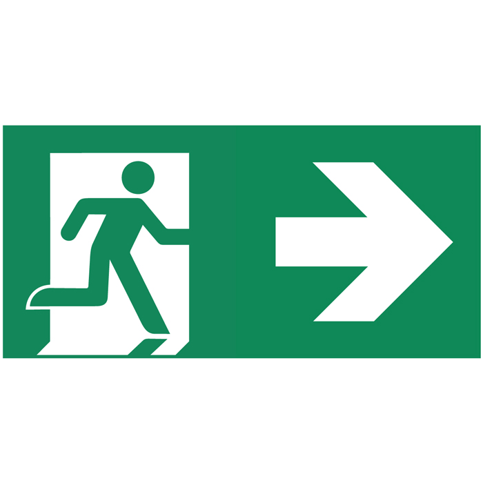 Pictogramme Sortie de secours à droite